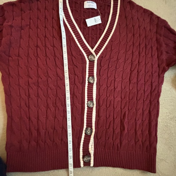 NWT Old Navy Women's Burgundy Oversized Sweater - Picture 6 of 7